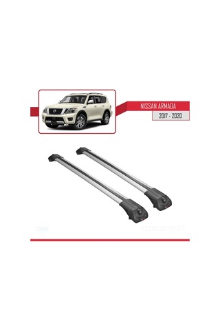 Nissan Armada Y62 2017-2020 Arası İle Uyumlu Ace-1 Ara Atkı Tavan Barı Gri