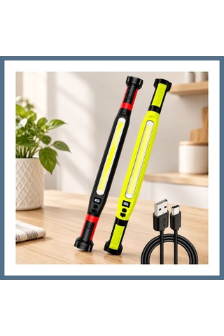 Buradabulabilirsin Şarjlı Mıknatıslı Led Çalışma Lambası Type-c, 360 Döner, 52.5 Cm Bbz