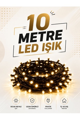 Shnstore 10 Metre Led Işıklı Dekoratif Parti Ve Kutlama Aydınlatması Shntknd0720 Ev Ve Yaşam Ev Ve Yaşam Xml Led Işık Xml