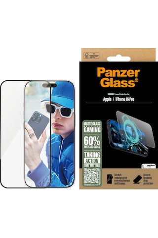 PanzerGlass Gaming Apple Uyumlu iPhone 16 Pro/17/17 Pro Ultra-Wide Fit Tam Koruma Çerçeve Aparatlı Ekran Koruyucu
