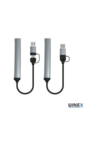 Aırsky Winex 5in1 UsbA Type-C To UsbA 3.01, TF, SD Çoklayıcı Hub Adaptör