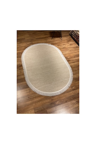 Daphne 02900a Bej Oval Halı Çok Renkli