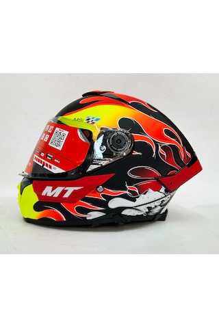 Mt Thunder 4sv Yamanaka B3 Şeffaf Vizörlü Mat Renk Iç Güneş Vizörlü Motosiklet Kaskı