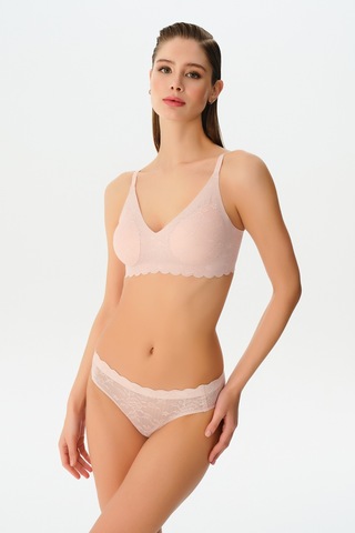 Suwen Invisible Soft Dantelli Slip Külot Sw5987170 Pudra Pembesi