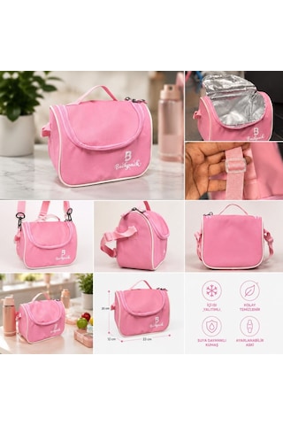 Goldline Avm Backpack Folyolu Isı Yalıtımlı Lüx Günlük İlkokul Ortaokul Okul Gezi Beslenme Çantası Pembe Açık Pembe