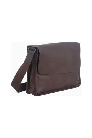 Discovery Heritage Metal Logolu 4l Kapasiteli Messenger Omuz Çantası Kahverengi 2