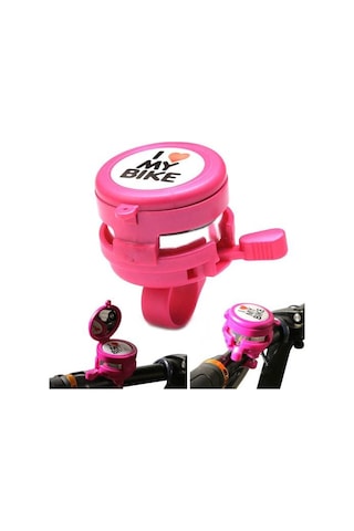 Aynalı Çın Çın Zil Çocuk Bisikleti Pembe Mavi Renk Pembe Mavi - Pembe