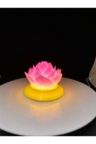 Printlab3d-lotus Mumluk Sarı-pembe