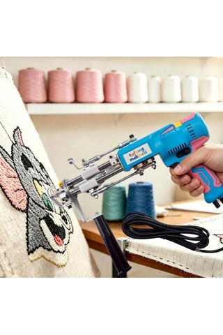 Ak-v Tufting Tabancası - Tufting Makinesi Turkuaz