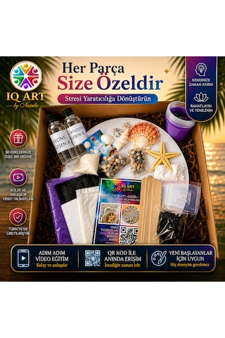Epoksi Reçine Seti Sahil Deniz Temalı Premium Yaratıcılık Seti Video Eğitimli Epoksi Reçine Kiti- Hobi Kiti, Epoksi Başlangıç Seti, Epoksi Sanat Seti 00008