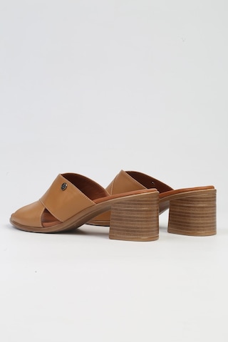 Pierre Cardin Pc-7219 - 3807 Taba-kadın Topuklu Terlik Taba