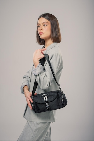 Ççs Kadın 17888 Omuz Çantası Siyah-bej Siyah - Bej