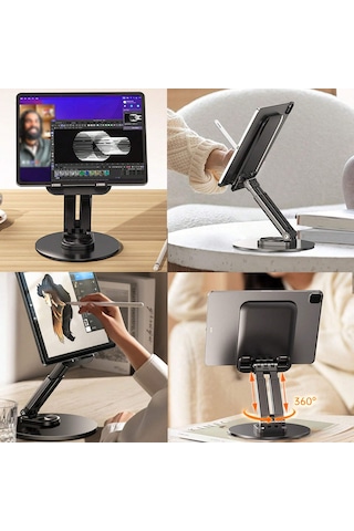 Masaüstü Tablet Standı Büyük Boy Tablet Tutucu Metal