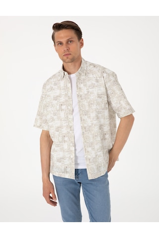 Pierre Cardin Erkek Haki Gömlek Kısa Kollu 50301538-vr027 Haki