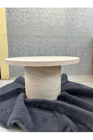 Traverten Görünümlü Mdf Orta Sehpa