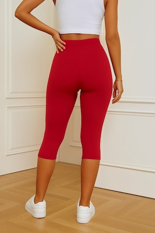 Munn Collection Kadın Yüksek Bel Dalgıç Midi Tayt Kırmızı