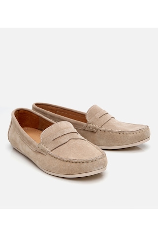 Hotiç Kadın Süet Deri Bej Günlük Loafer 01ayh306650a310 Bej