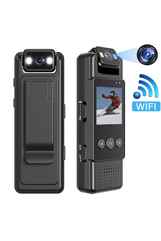 Cep Klipsli Mini Kamera 1080 P Taşınabilir Bodycam 180 Lens