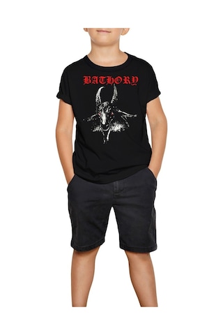 Bathory Goat Classic Siyah Çocuk Tişört Siyah