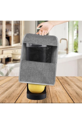Homyl Kahve Makinesi Toz Kapağı Stand Mikser Espresso Koruyucu Gri