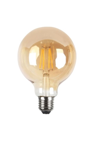 G95 Rustik Led Ampul 4 Watt Gün Işığı Yuvarlak Rustik Glop Ampul 5 Adet