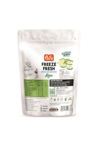 Pol's Freeze Fresh Lime 20 G X 3 Adet Freeze Dry Dondurularak Kurutulmuş Meyve 200 G
