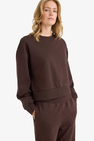 Defacto Boxy Fit Basıc Sweatshirt B8568AX25AU Kahve