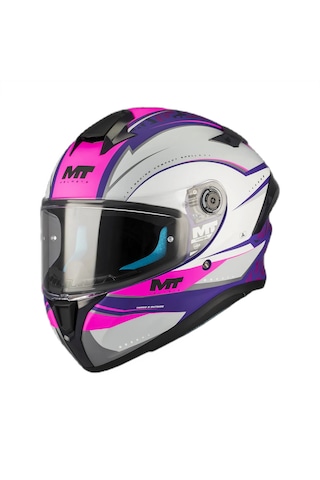 Mt Helmets Targo S Outside C8 Kapalı Motosiklet Kaskı Pembe