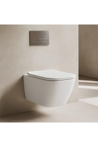 Turavit LN5610 Luna Rimout Kanalsız Asma Klozet Nkp Yavaş Kapak