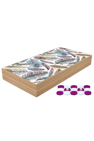 Klasik Feather Tavla Ürün Ölçüleri A : 48.0cm X 24.0cm X 6.5cm