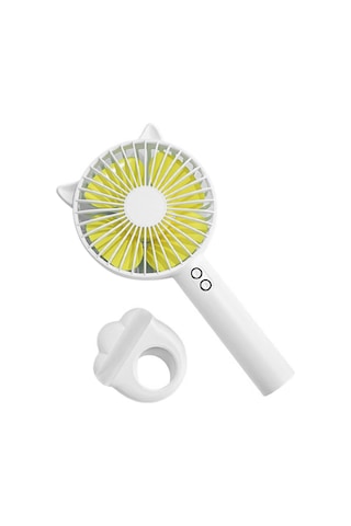 Jeehugo Beyaz El Fanı N10 - 3 Hız Ayarı, Hafif Taşınabilir, Düşük Gürültü Ve Yumuşak Işık Özelliği Beyaz