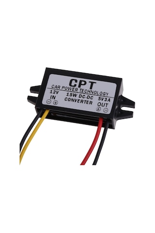 jmsstore Dc'den Dc'ye Dönüştürücü Regülatör 12v - 5v 3a 15w Araba Led Ekran Güç Kaynağı