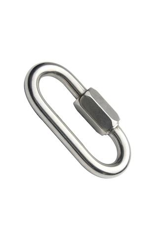 5'li Somunlu Karabina. 4mm. Paslanmaz Krom 304 Kalite