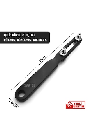 52mm Profesyonel Çelik Saat Arka Kapak Açma Tamir Anahtarı Ch1126