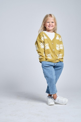 Ayıcık Desenli Hırka T-shirt Denim Pantolon Takım Fıstık Yeşili