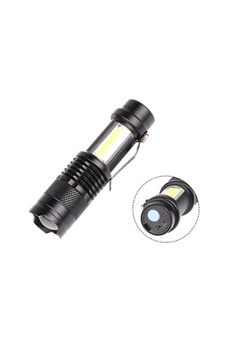 Mey İthalat Taşınabilir Şarjlı Led Fener - 4 Modlu, 2000lm, Ayarlanabilir Odak Yeni Nesil Çok Renkli
