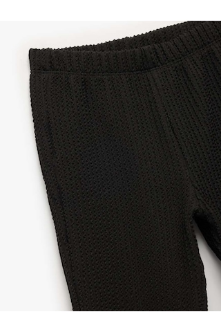 Koton Siyah Kız Çocuk Pantolon 6wkg40020ak Siyah