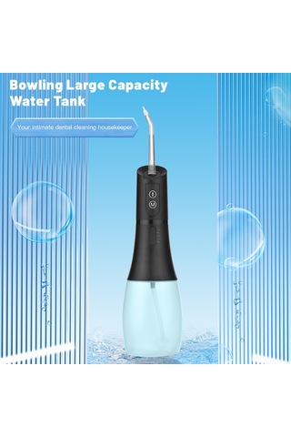 Samdoo Ev Ve Taşınabilir Elektrikli Diş Temizleyici, 1100mah Li-pil, 5 Temizlik Modu, 4 Ağız Damlaticısı, 400ml Su Tankı, Ipx7 Su Geçirmez Siyah Çok Renkli
