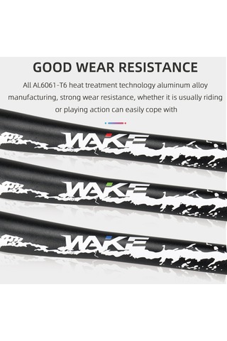 Monyee Alüminyum Dağ Bisikleti Sapı 720-780mm Uzun Ergonomik Cnc Büküm Antrenman Kontrol Güvenliği Yeşil