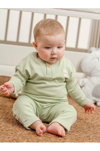 Bebek Organik Eşofman Takım-15483 Mint