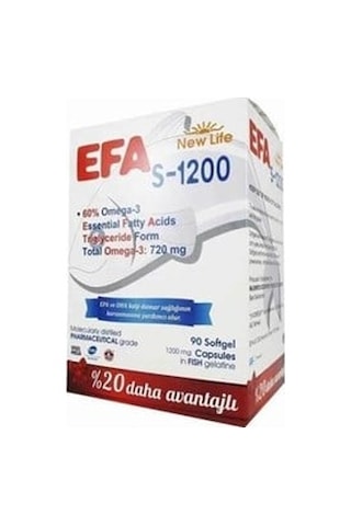 New Life Efa S-1200 Mg 90 Kapsül Diğer New Life Efa S-1200 Mg 90 Kapsül Diğer