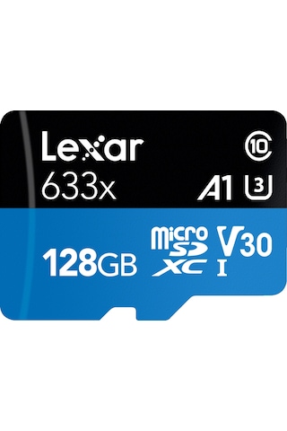 Lexar High Performance 633X 128GB MicroSDXC Class 10 UHS-I Hafıza Kartı + Adaptör