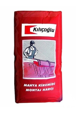 Kılıçoğlu Mahya Montaj Harcı Antrasit Renk 25 Kg