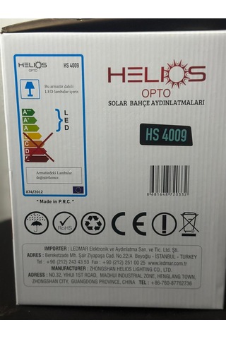Helios 60w Solar Set Üstü Kumandalı Beyaz Işık Güneş Enerjili Bahçe Aydınlatması 60w Hs-4009
