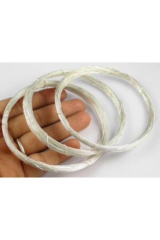 Gümüş 925 Ayar 1,0 mm (1000 Mikron) Yuvarlak Gümüş Tel 1 Metre