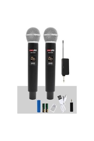 Sxc-1099e Şarjlı Çiftli El Telsiz Kablosuz Mikrofon Uhf