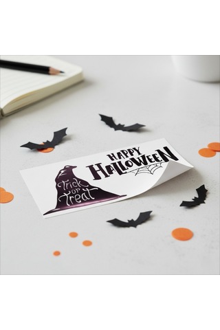 Happy Halloween Temalı Duvar Stickerı Çok Renkli 88801208
