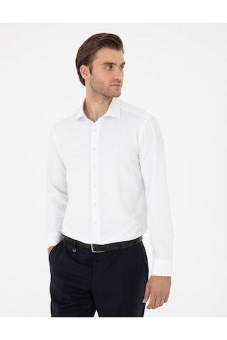 Pierre Cardin Erkek Beyaz Gömlek Desenli 50296573-vr013 Beyaz