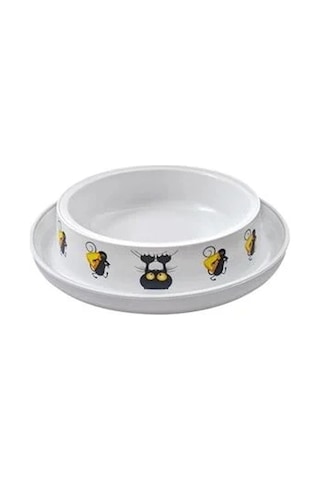 Moderna Trendy Kedi Ve Fare Desenli Kedi Mama Kabı 210ml