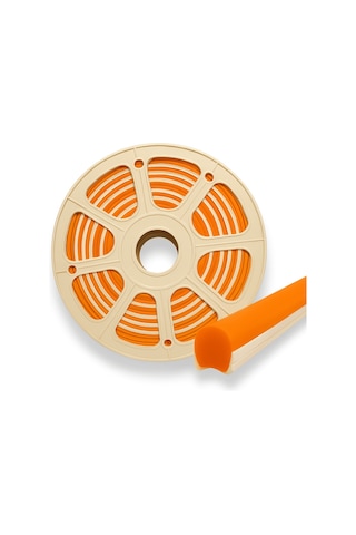 Turuncu Neon Led Kılıf 5 Metre 6mm İkinci Nesil Silikon Difüzör